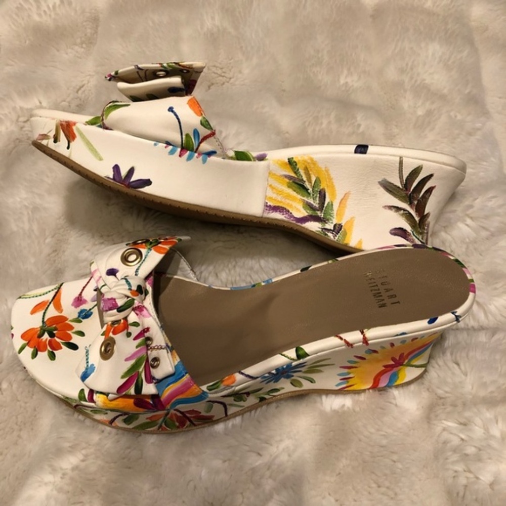 Stuart Weitzman floral sandals
